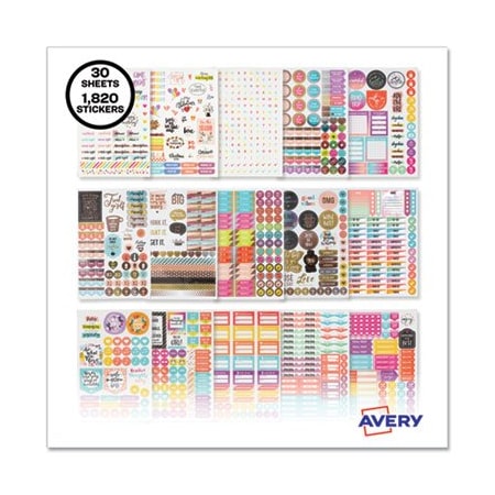 Avery Dennison STICKERS, PLANNER, 1820/PK 6780